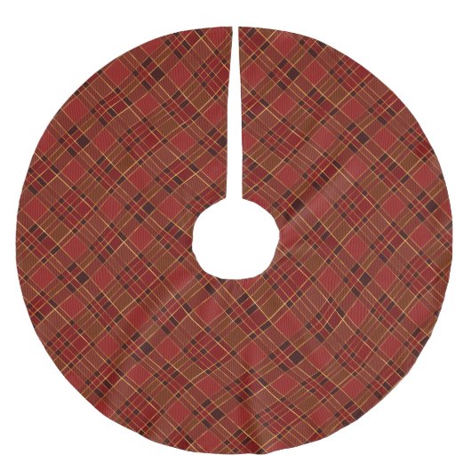 Red Gold Black Waterverf kerstpatroonpatroon Kerstboom Rok (Voorkant)