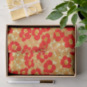 Red Gold Blossom  Origami Floral Pattern Tissuepapier (Geschenk)