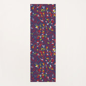 Red Gold Botanical Autumn Leaves Yogamat (Voorkant)