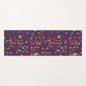 Red Gold Botanical Autumn Leaves Yogamat (Voorkant (horizontaal))