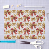 Red Gold Bows Christmas Tissuepapier (Craft)