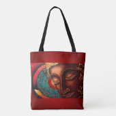 Red & Gold Buddha Tote Bag (Achterkant)