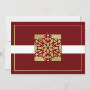 Red Gold Business Holiday Greetings Feestdagenkaart
