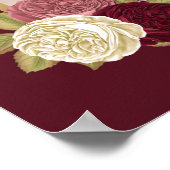 Red Gold Celebration of Life Photo Funeral Sign Poster (Hoek)