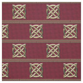 Red & Gold Celtic Knot Stof (Swatch)