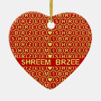 Red Gold Chant Shreem Brzee trekt rijkdom aan Keramisch Ornament