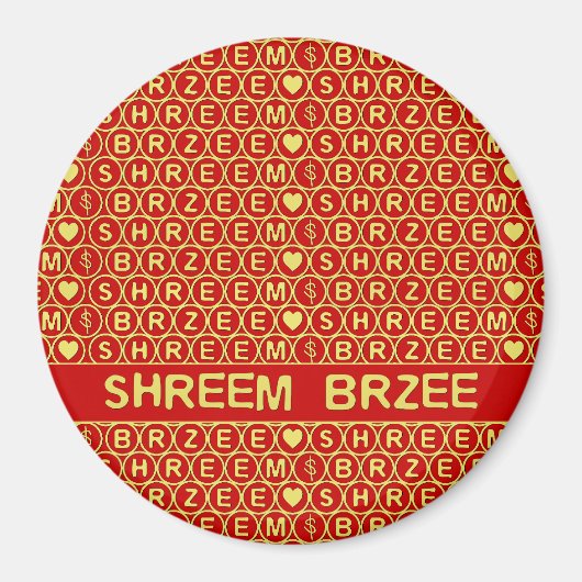 Red Gold Chant Shreem Brzee trekt rijkdom aan Magneet (Voorkant)