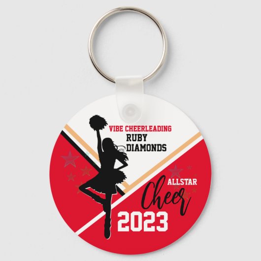 Red Gold Cheer Gift Bag Ideeën Sleutelhanger (Voorkant)