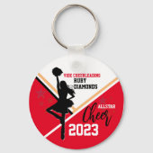 Red Gold Cheer Gift Bag Ideeën Sleutelhanger (Achterkant)