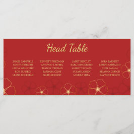 Red Gold Cherry Blossom Head Table Seed Kaart