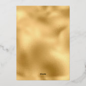 Red Gold Chic 16th Birthday Sweet 16 Folie Uitnodiging (Achterkant)