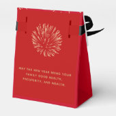 Red Gold Chinese New Year of the Horse Bedankdoosjes (Achterkant)