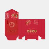 Red Gold Chinese New Year of the Horse Bedankdoosjes (Uitgevouwen)