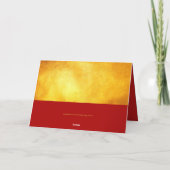 Red Gold Chinese Rabbit papier-snit 2023 HGC01 Feestdagen Kaart (Achterkant)