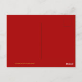 Red Gold Chinese Rat papier, 2020 Briefkaart (Achterkant)