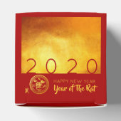 Red Gold Chinese Rat papier, 2020 CCFB Bedankdoosjes (Bovenkant)