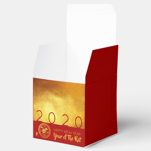 Red Gold Chinese Rat papier, 2020 CCFB Bedankdoosjes (Geopend)