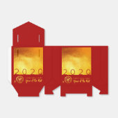 Red Gold Chinese Rat papier, 2020 TFB Bedankdoosjes (Uitgevouwen)