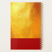 Red Gold Chinese Rat papieren versie 2020 modern S Planner (Achterkant)