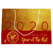 Red Gold Chinese Rat, papierversneden 2020 L Cadea Groot Cadeauzakje (Voorkant)