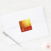 Red Gold Chinese Rat, Sticker met papiersnit 2020 (Envelop)