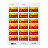 Red Gold Chinese tijger, papiersnit 2022 AL Etiket (Full Sheet)