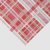 Red Gold Christmas Plaid Pattern#2 ID1009 Tissuepapier (Detail)
