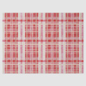 Red Gold Christmas Plaid Pattern#2 ID1009 Tissuepapier (Voorkant)
