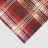 Red Gold Christmas Tartan Pattern#7 ID1009 Tissuepapier (Detail)