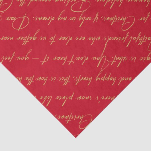 Red Gold Christmas Typography Pattern#36 ID1009 Tissuepapier (Detail)