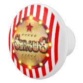 Red Gold Circus Striped Stripes Cool Unieke Custom Keramische Knop (Rechts)