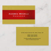 Red Gold Color Creative Manager-Visitekaartje Visitekaartje (Voorkant / Achterkant)