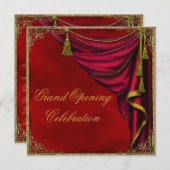 Red Gold Corporate Business Grand Opening Kaart (Voorkant / Achterkant)