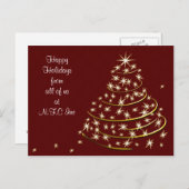 Red Gold Corporate Christmas Greeting Briefkaarten (Voorkant / Achterkant)