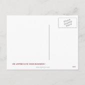 Red Gold Corporate Christmas Greeting Briefkaarten (Achterkant)