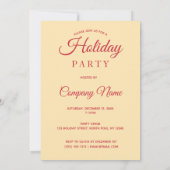 Red Gold Corporate Holiday Party - Uitnodiging (Achterkant)