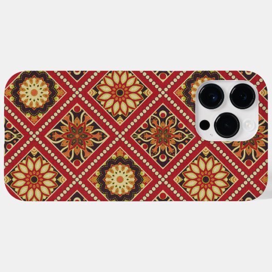 RED GOLD CREAM MANDALA PATTERN Case-Mate iPhone CASE (Achterkant (horizontaal))