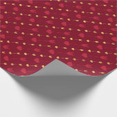 RED & GOLD CUPIDS ARROWS VALENTIJNSDAG CADEAUPAPIER (Hoek)