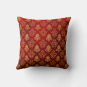 Red & Gold Damask-behuizing Kussen (Achterkant)