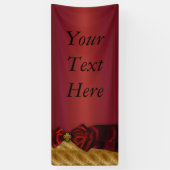 Red Gold Damask Bow Spandoek (Verticaal)