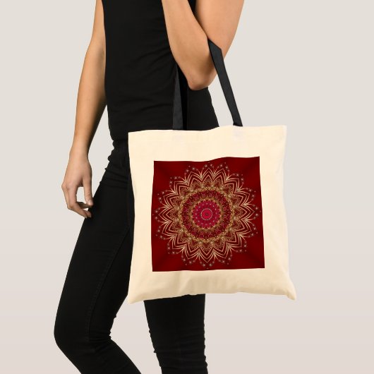 Red Gold Decorative Holiday Canvas tas (Voorkant (product))