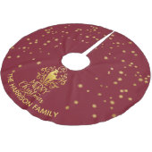 Red Gold Deer Vrolijk Kerstfeest Kerstboom Rok (Gekanteld)