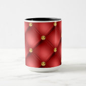 Red Gold Diamonds Tufted Coffee Mok (Midden)