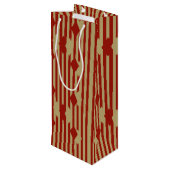 Red Gold Diamonds Wine Gift Bag Wijn Cadeautas (Achterkant Gekanteld)