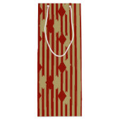 Red Gold Diamonds Wine Gift Bag Wijn Cadeautas (Achterkant)