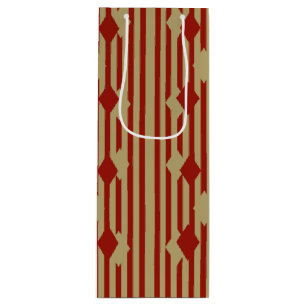 Red Gold Diamonds Wine Gift Bag Wijn Cadeautas