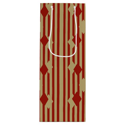 Red Gold Diamonds Wine Gift Bag Wijn Cadeautas (Voorkant)