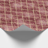 Red Gold Dots Christmas Cadeaupapier (Hoek)