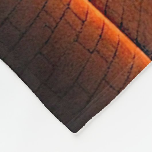 Red & Gold Dragon Guarding Castle Fleece Deken (Hoek)