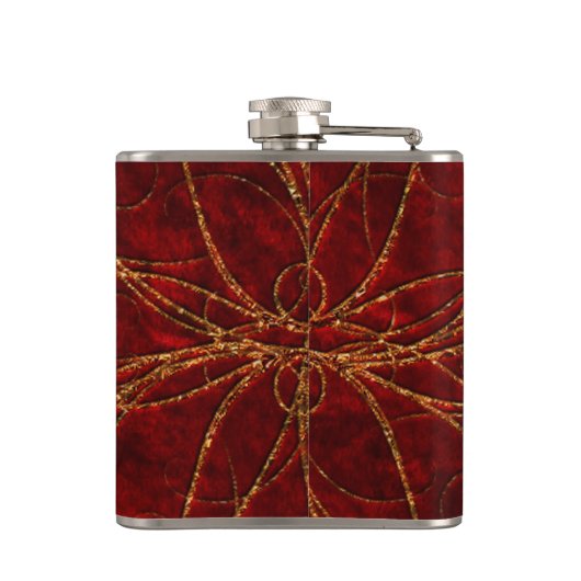 Red Gold Dragon Heupfles (Achterkant)